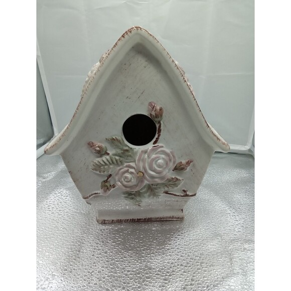 Midwestern Homes Birdhouse White‎ Pink Green - Picture 7 of 7